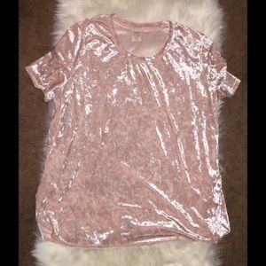 Pink Velvet Tee